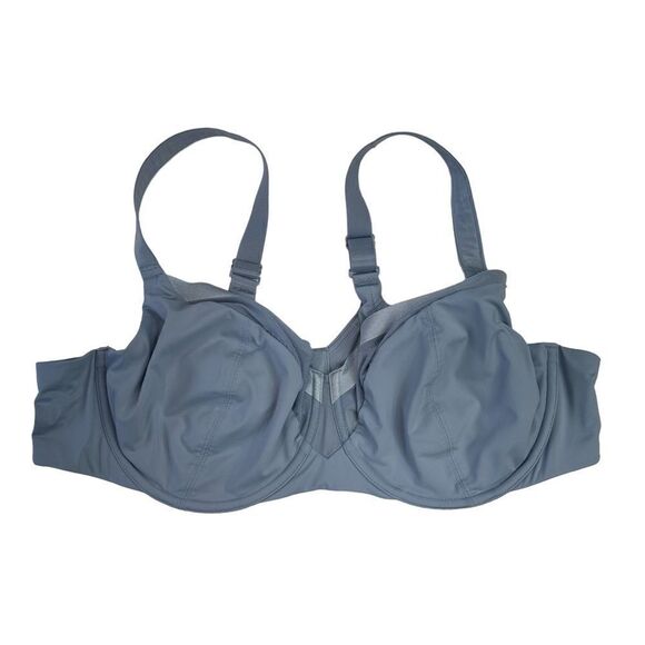Bras N Things Underwire Unpadded Sheer Trim Full Coverage Bra, 44D - Picture 1 of 8